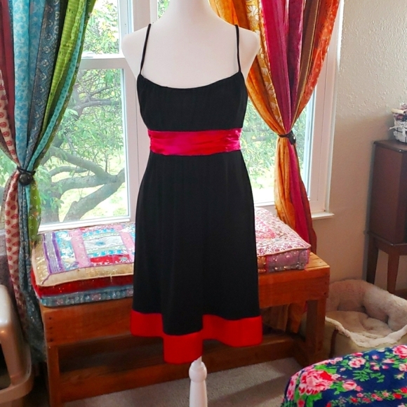 Satin Sash Evening Dress - Picture 1 of 5